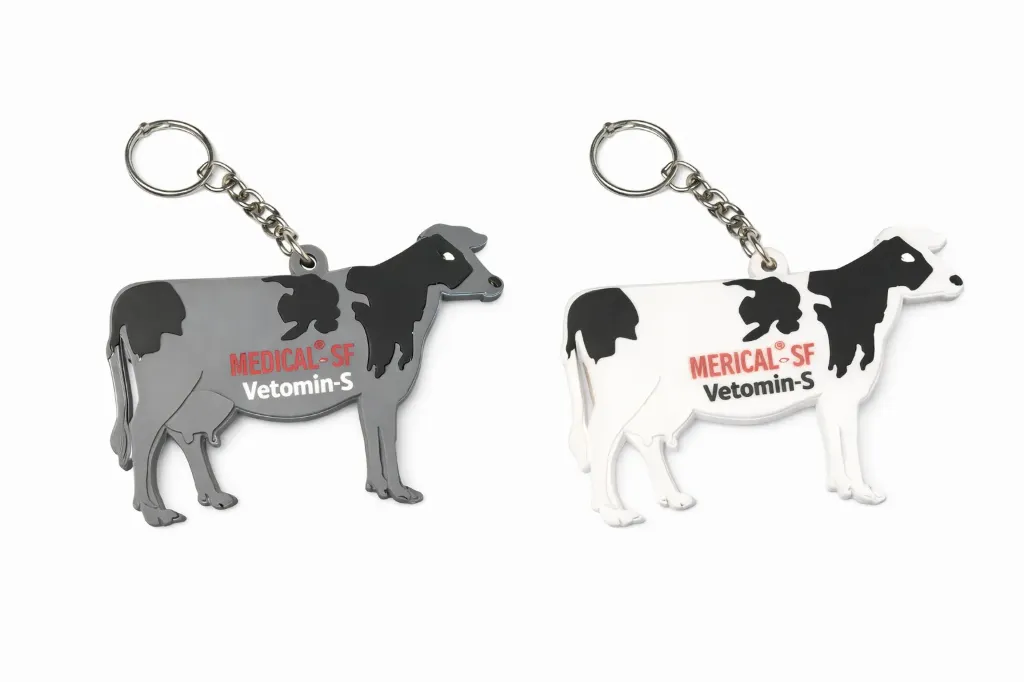 PVC Keychain In Cow Shape
